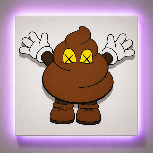 KAWS Poop Pop Art 50cm x 50cm