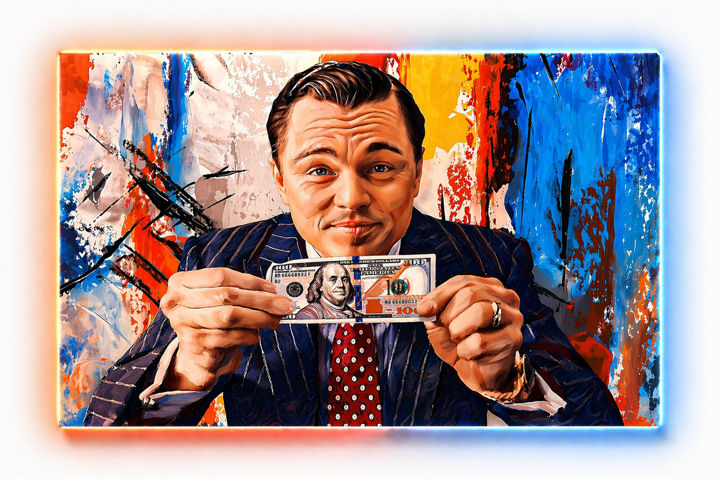 Wolf Of Wall Street Pop Art 60cm x 90cm