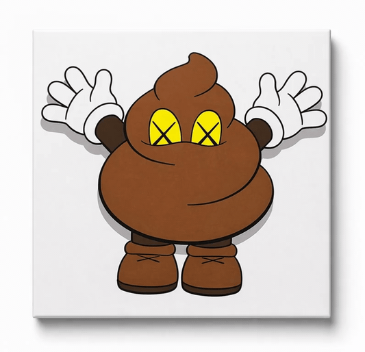 KAWS Poop Pop Art 50cm x 50cm