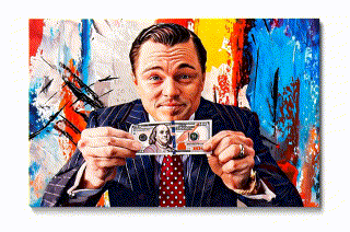 Wolf Of Wall Street Pop Art 60cm x 90cm